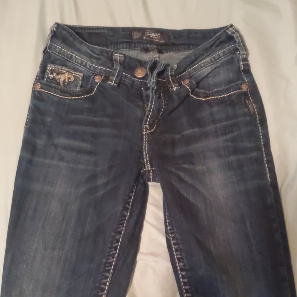 Silver Dark wash jeans - Picture 1 of 4
